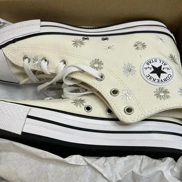 Converse CTAS Eva Lift Hi Egret White Pale Surplus A13447C Size 7 Kids - Picture 3 of 6